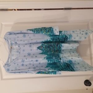 Collection's Ect. 3/4 Sleeve Holiday Tunic With Sequin detail NWOT